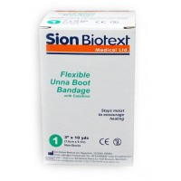 Sion Biotext Flexible Unna Boot Bandage – Compression Wrap with Zinc Oxide & Calamine- 3"X10 yds